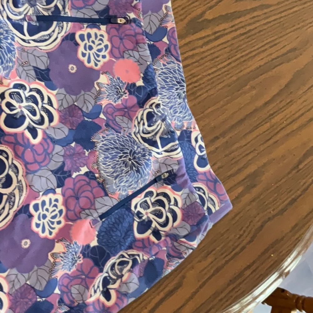 Talbots Floral Print Skort - Purple and Pink